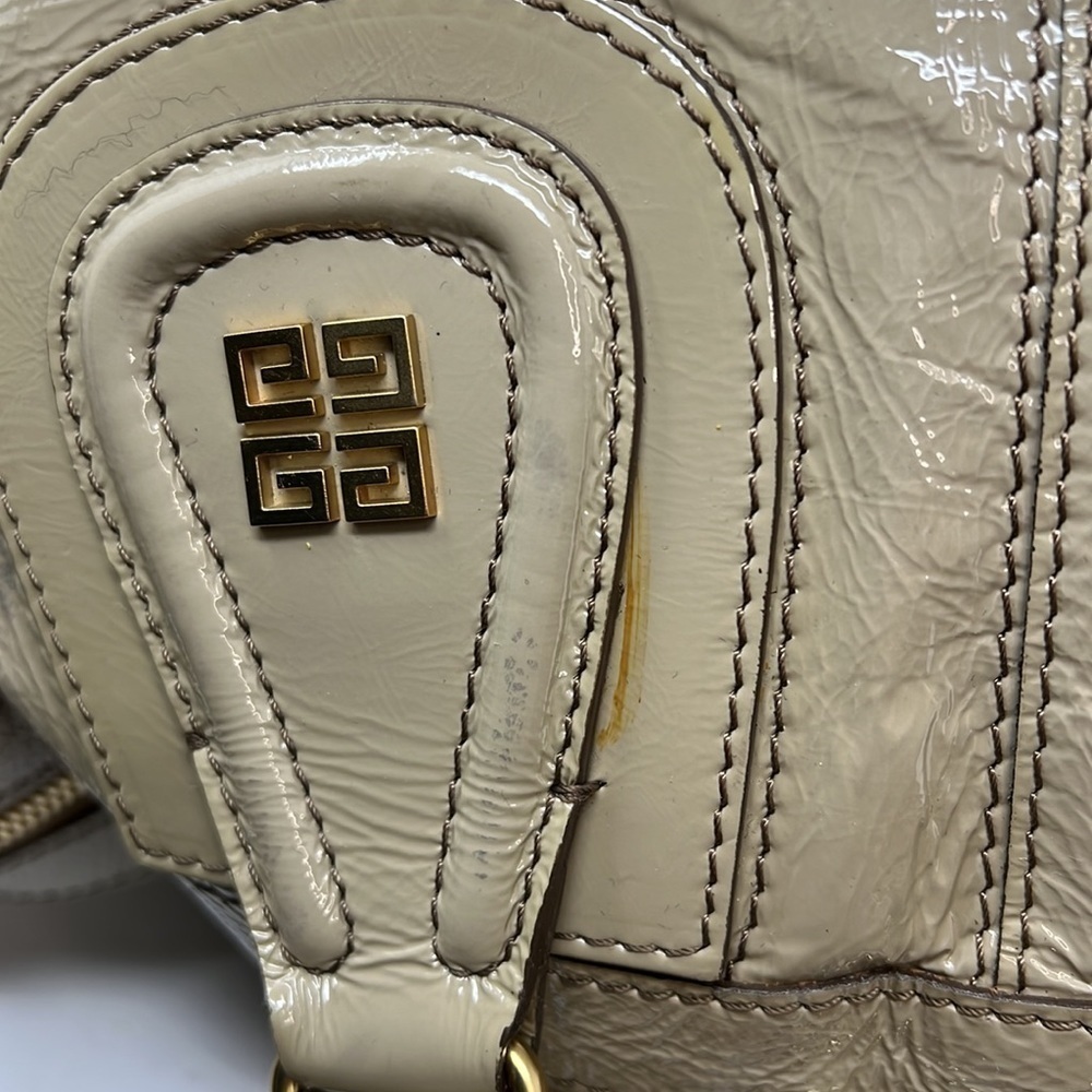 Givenchy Large Gray Taupe Patent Leather Nightingale Bag - Picture 11 of 16